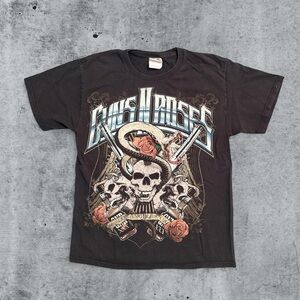 Vintage GUNS N ROSES Snake & Skull Grunge Goth Y2K Size Medium Graphic T-Shirt